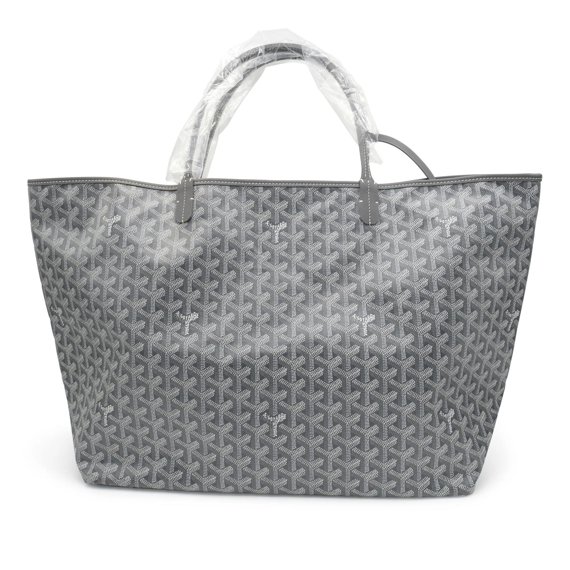 Grey Goyardine Canvas and Chevroches Calfskin Saint Louis GM Bag by Goyard