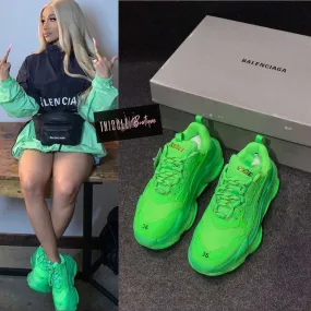 Green Balenciaga Triple S Sneaker