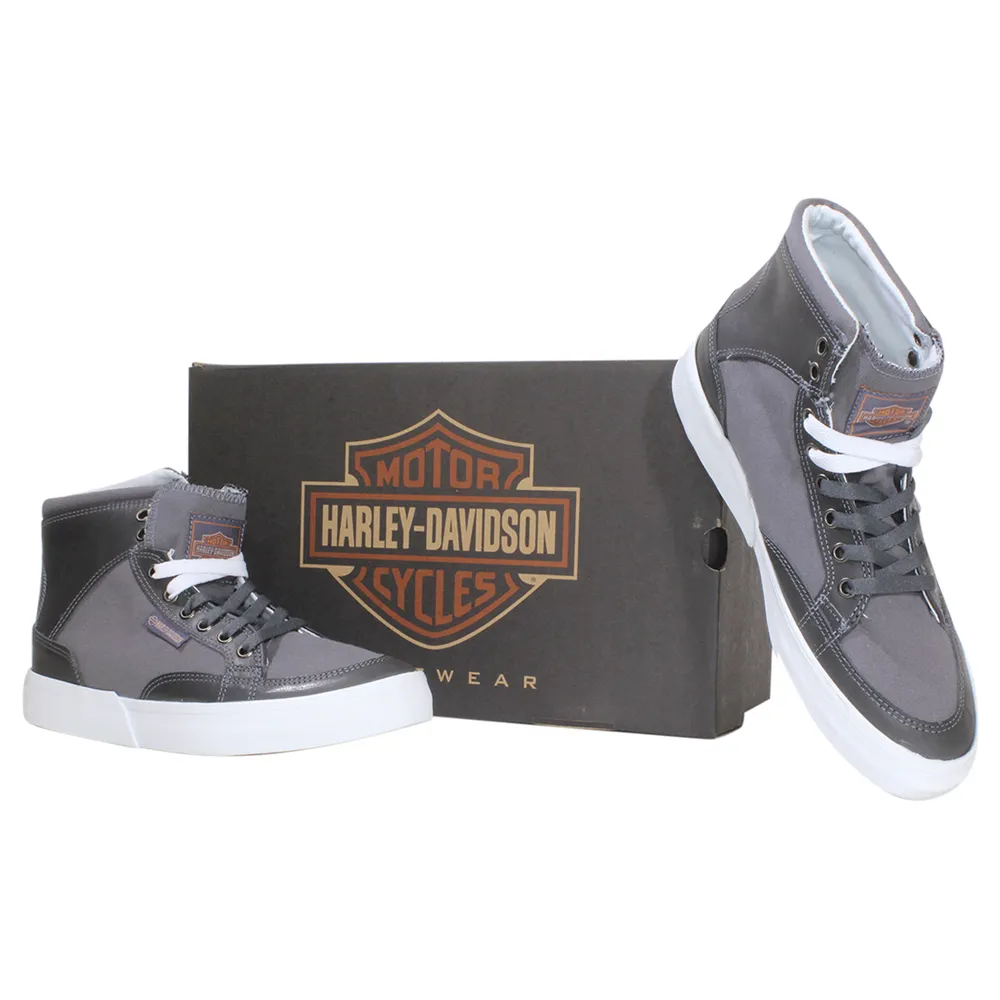 Harley-Davidson Men's Gray Rosemont Sneakers High-Top Lace Up Shoes Size 13