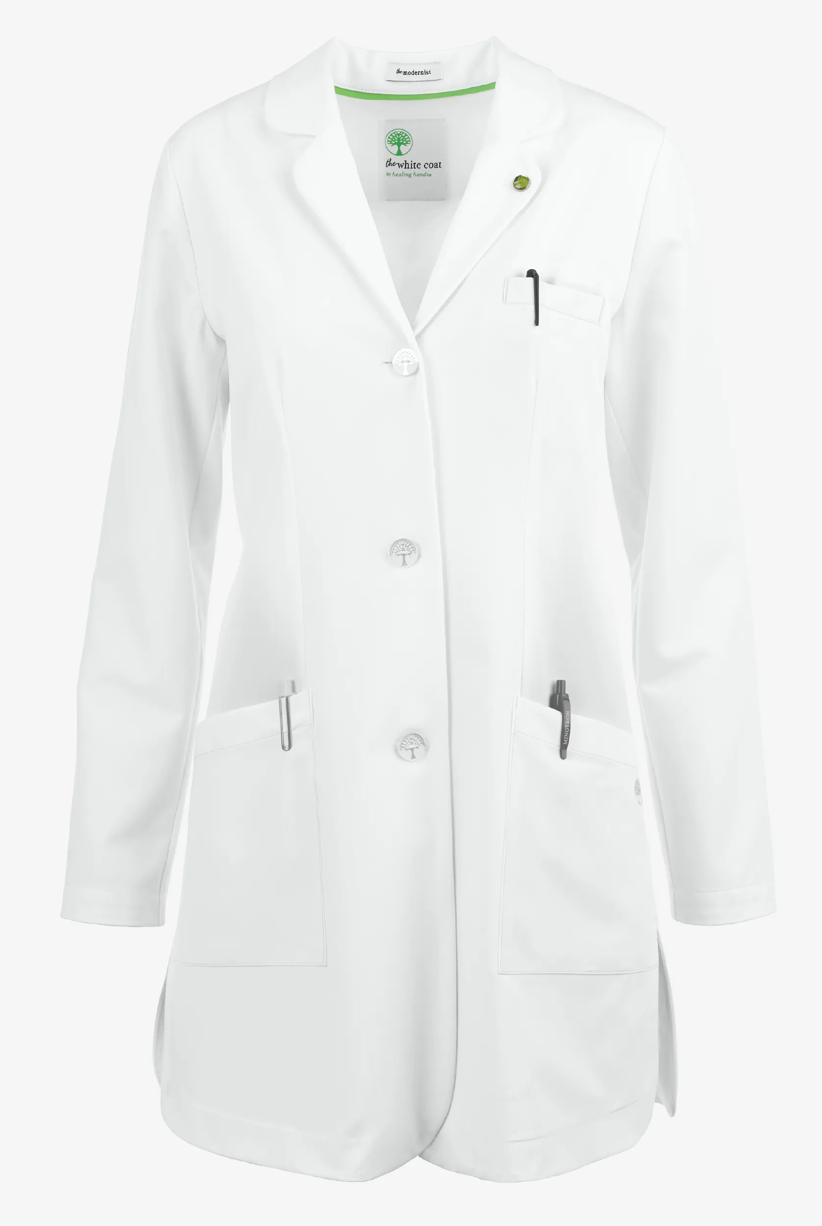 Healing Hands 35 3-Pocket Stretch Lab Coat for Women