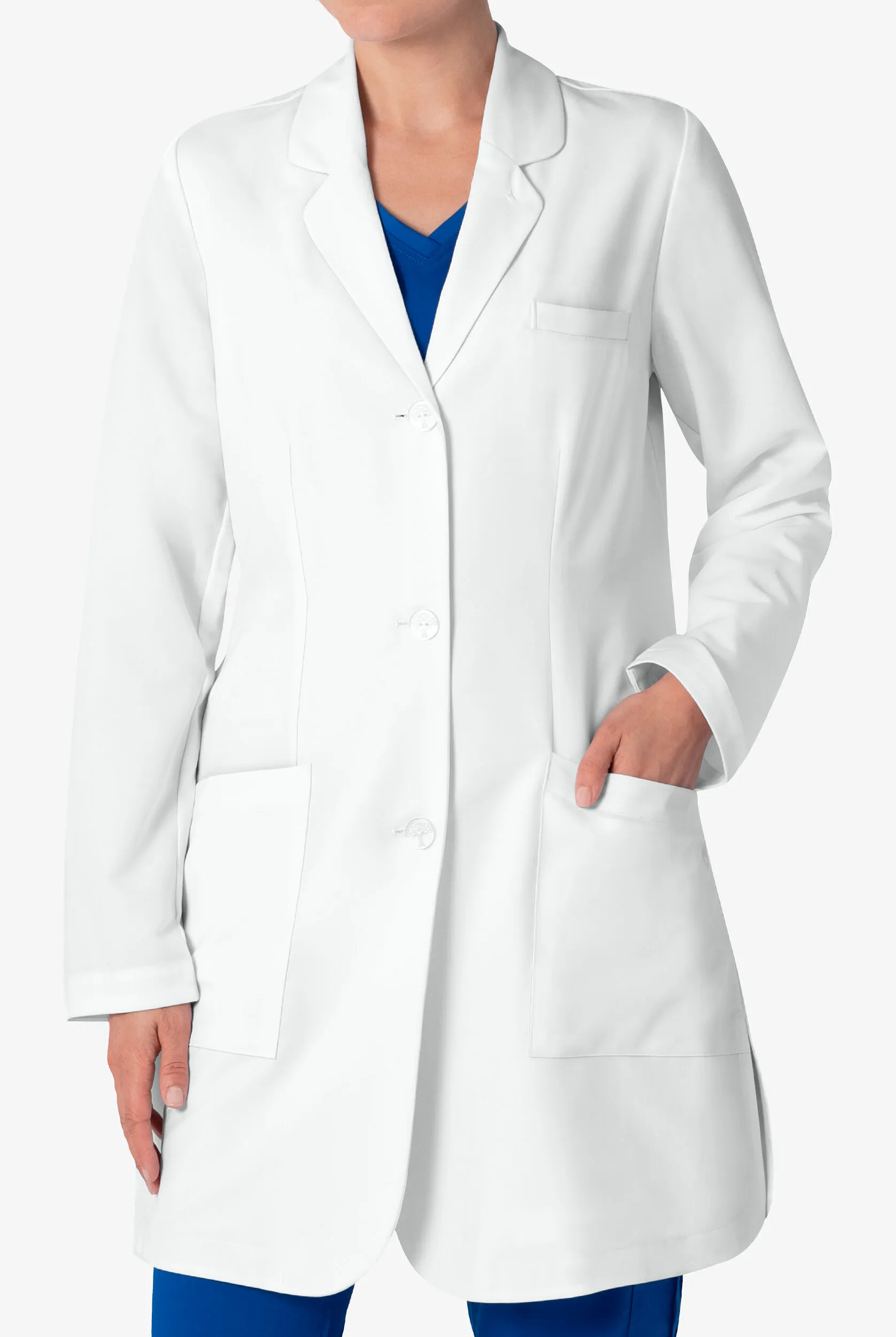 Healing Hands 35 3-Pocket Stretch Lab Coat for Women