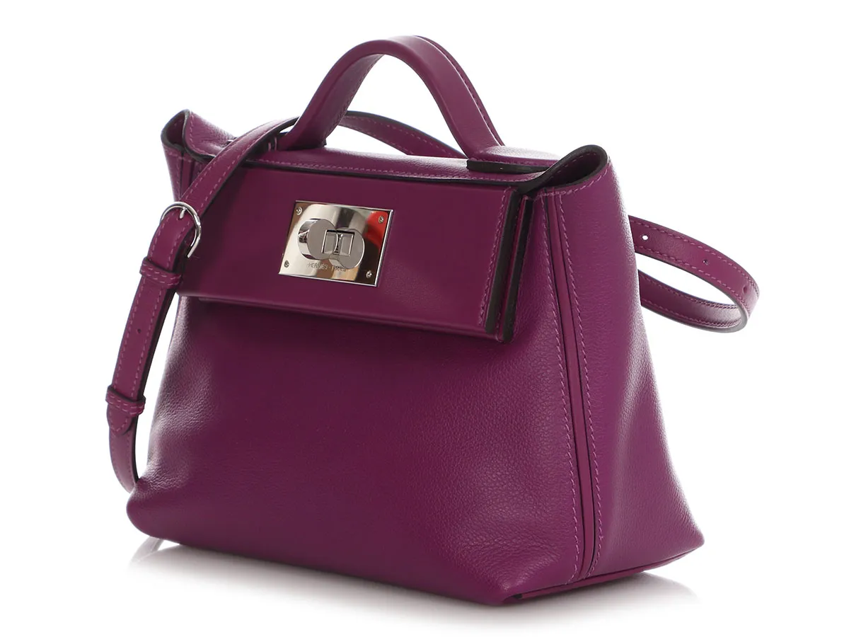 Anemone Swift and Evercolor Mini 24/24 Bag Palladium Hardware, 2020 by Hermès