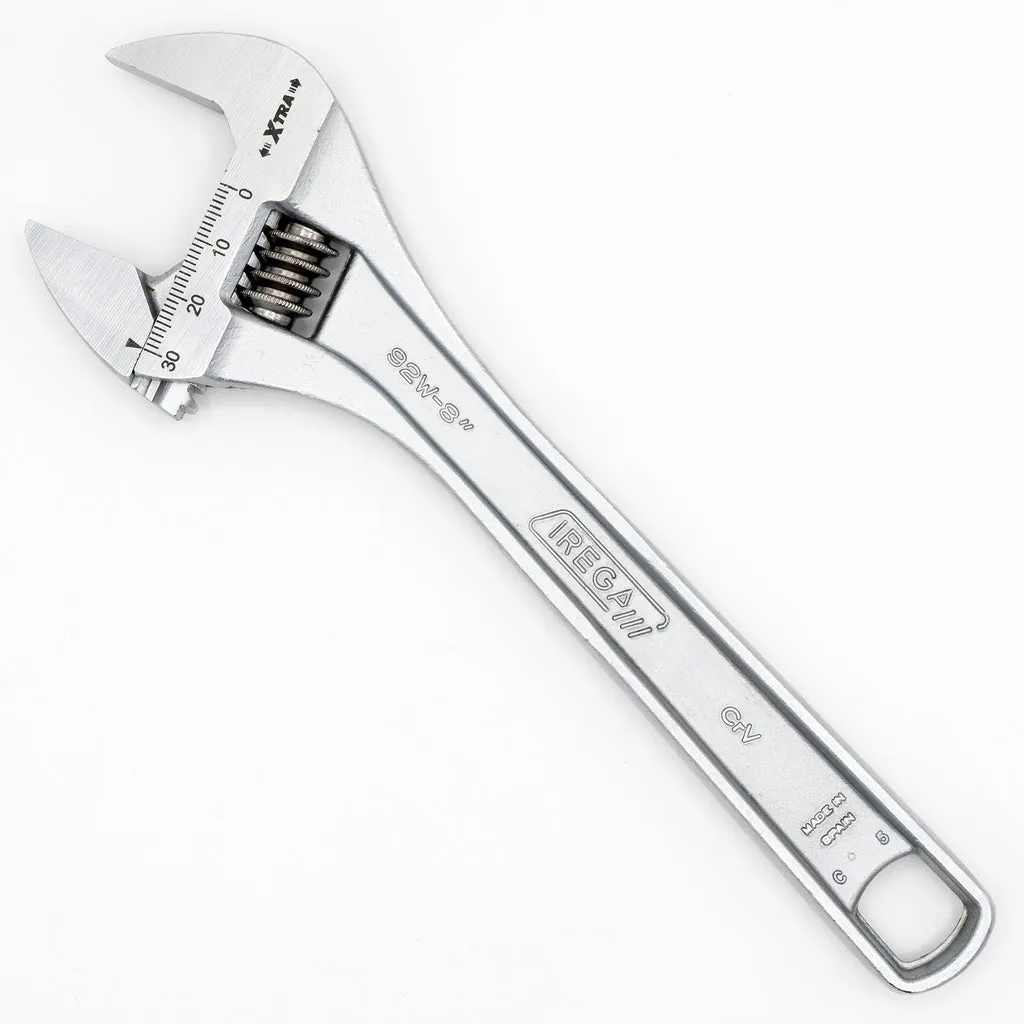 Irega 92W-8 Xtra Wide Opening Adjustable Wrench 8