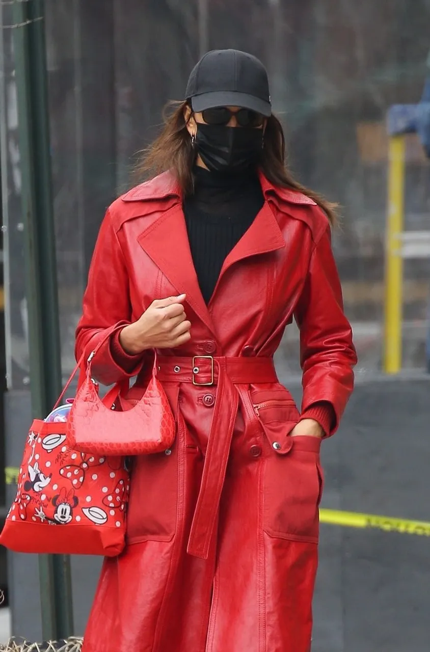 Irina Shayk Minnie Mouse-inspired Trench Coat