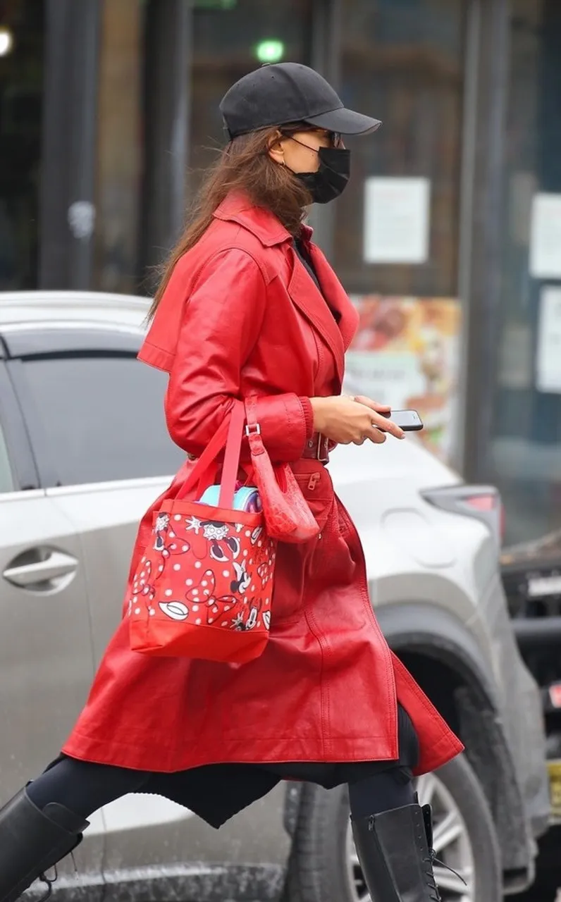 Irina Shayk Minnie Mouse-inspired Trench Coat