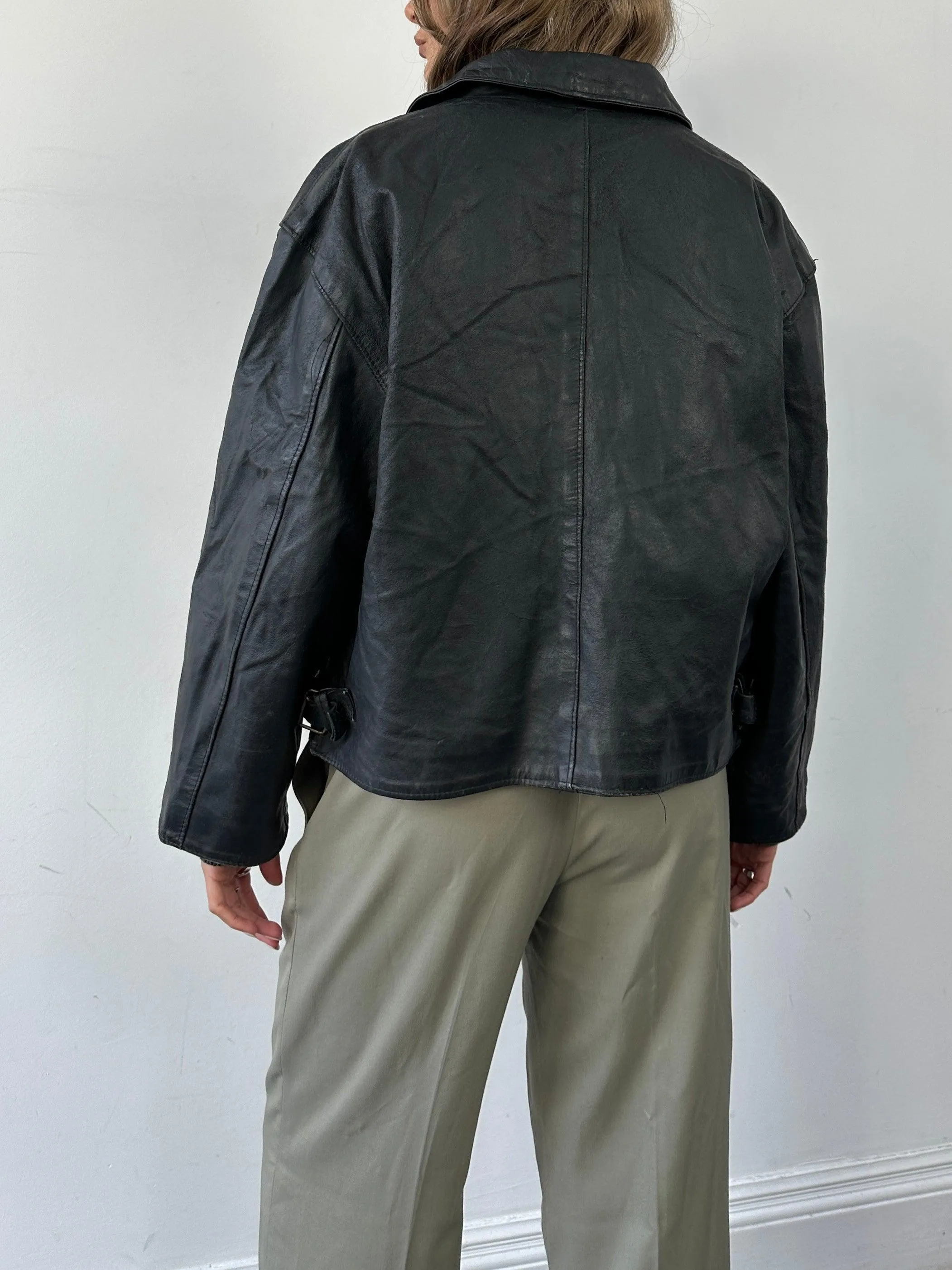 Italian Vintage Leather Jacket M/L