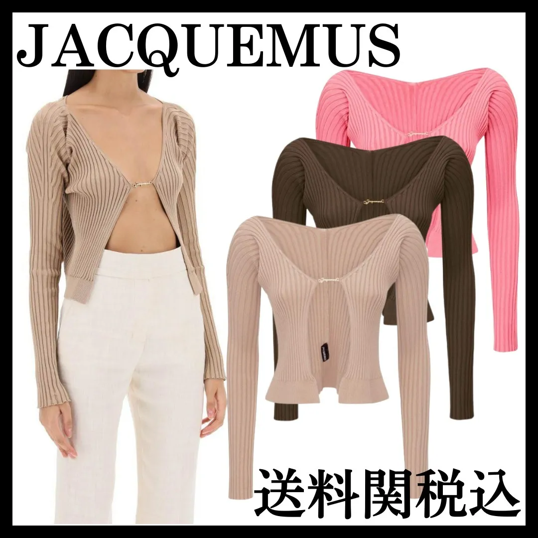 JACQUEMUS Long Sleeve Logo Cardigans - Casual & Elegant Style