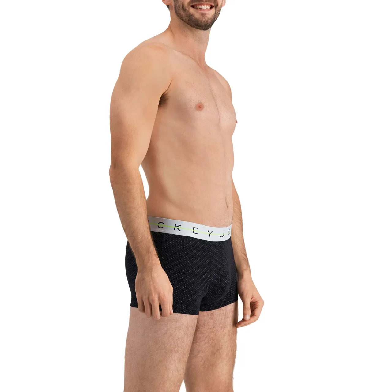 Jockey Men's Cotton NYC Print Trunk Black Underwear White Spots - Pack of 4