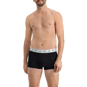 Jockey Men's Cotton NYC Print Trunk Black Underwear White Spots - Pack of 4