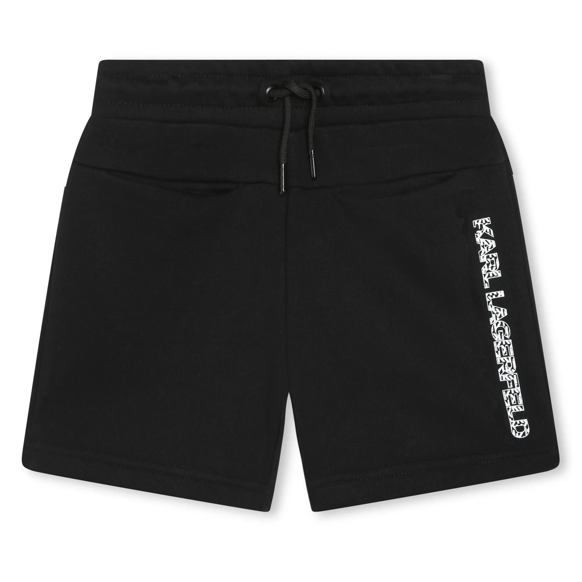 Karl Lagerfeld Black Vertical Logo Shorts