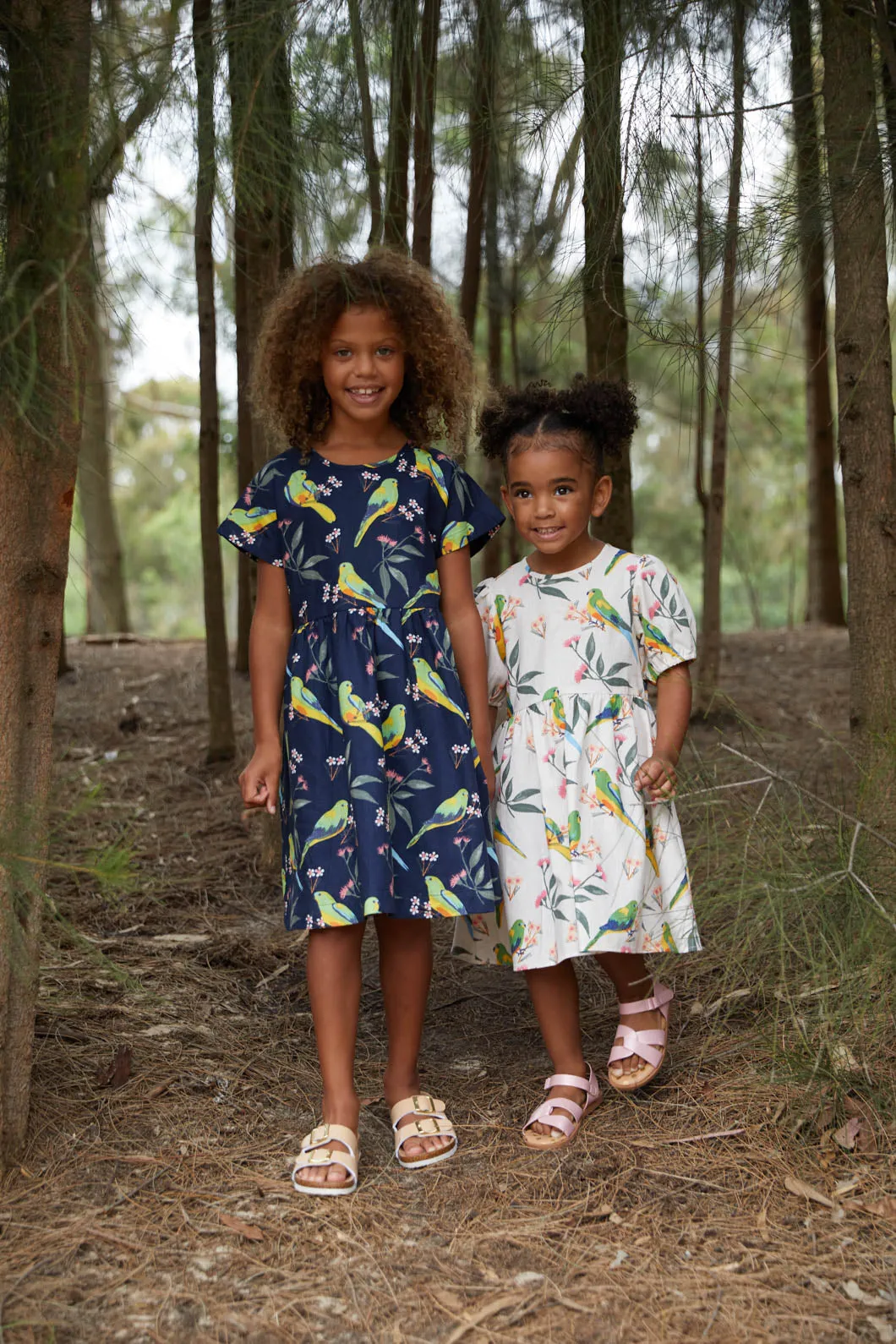 Kids Parrot Print Dress - Shop Now