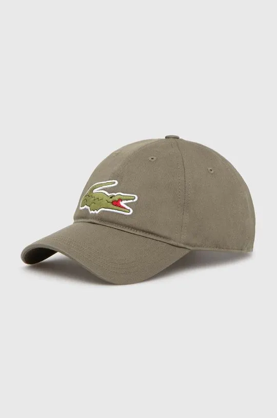 Green Lacoste Cotton Baseball Cap