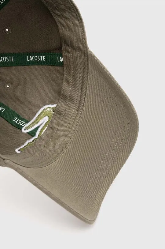 Green Lacoste Cotton Baseball Cap