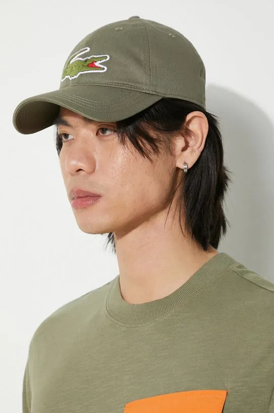 Green Lacoste Cotton Baseball Cap