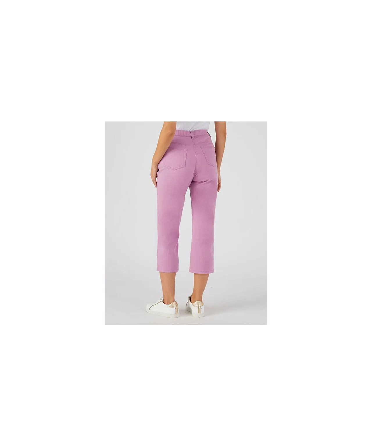 Ladies Cropped Trousers with Cotton Stretch