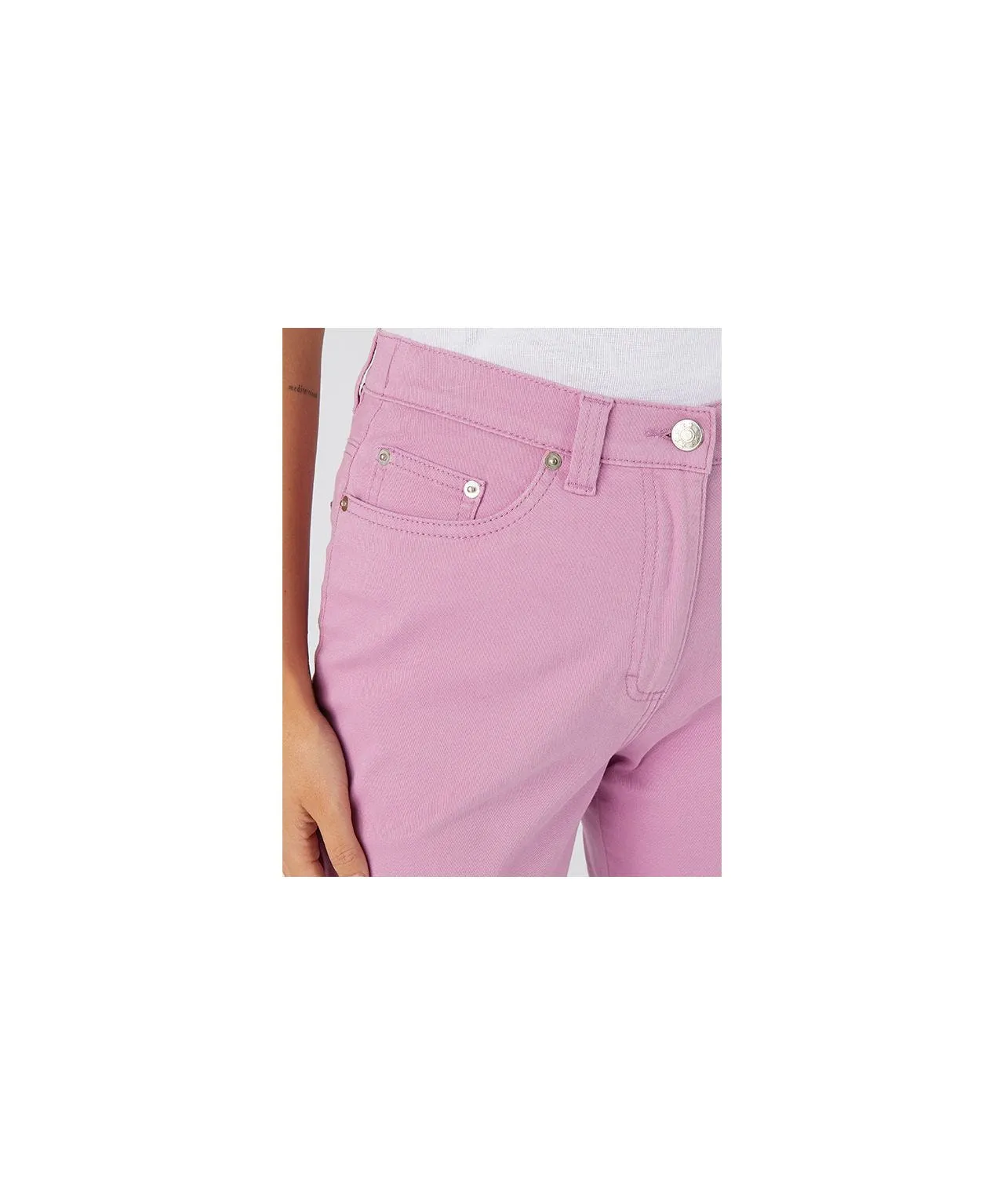 Ladies Cropped Trousers with Cotton Stretch