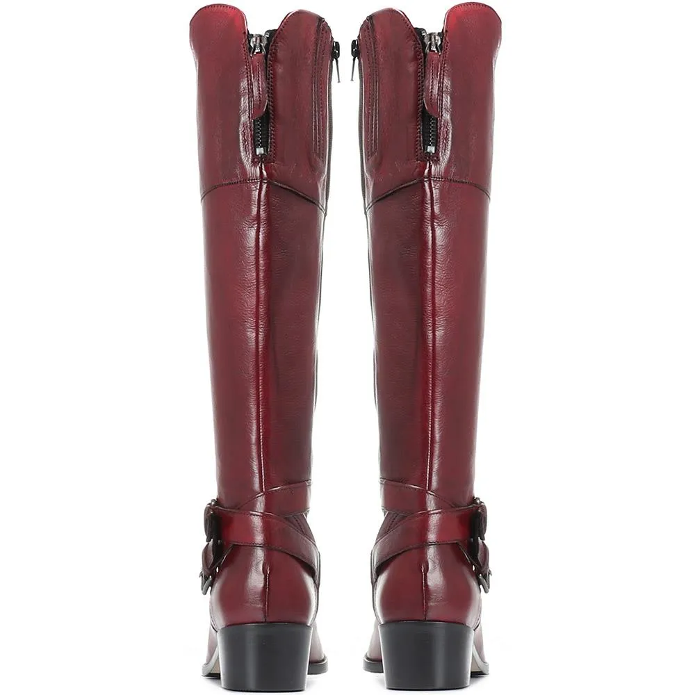 Leather Knee High Boots - Style CARM28507 / Color Code 313 432