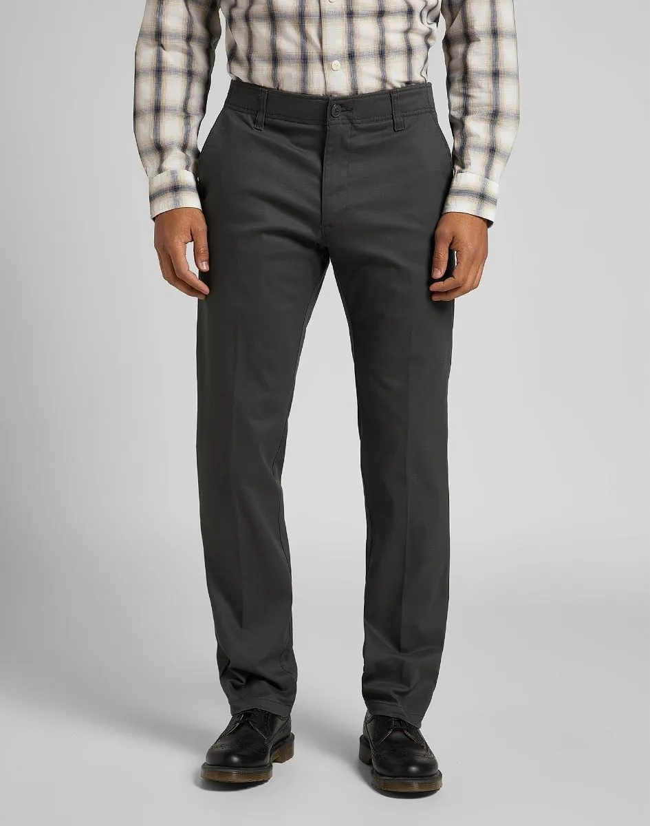 Dark Grey Lee Extreme Motion Slim Chino Trousers