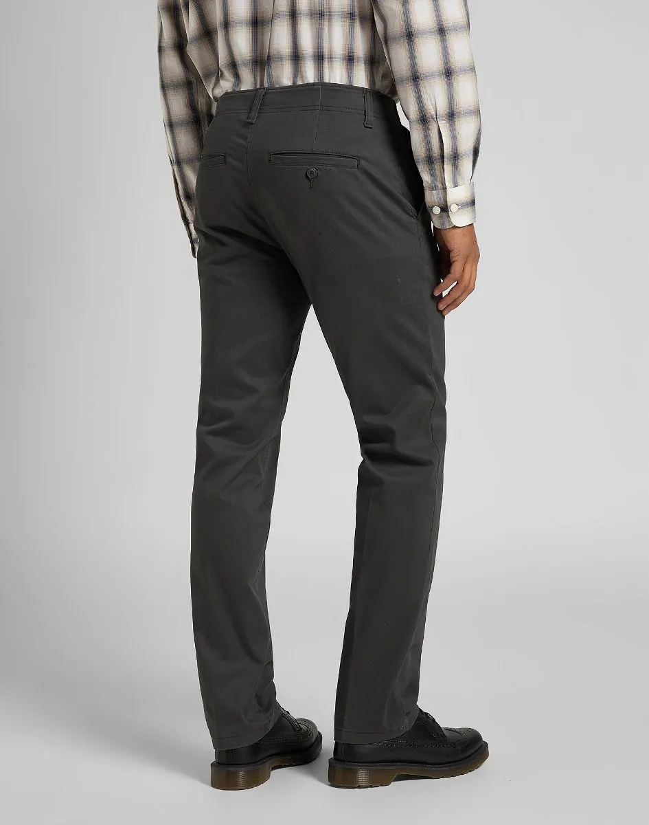 Dark Grey Lee Extreme Motion Slim Chino Trousers