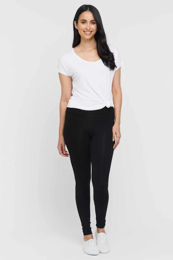 Black Soft Bamboo Full-Length Leggings