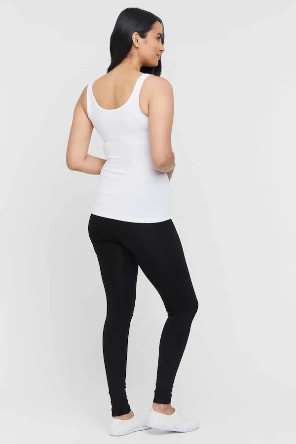 Black Soft Bamboo Full-Length Leggings