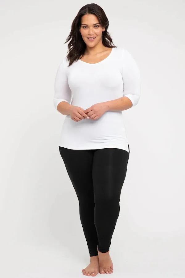 Black Soft Bamboo Full-Length Leggings