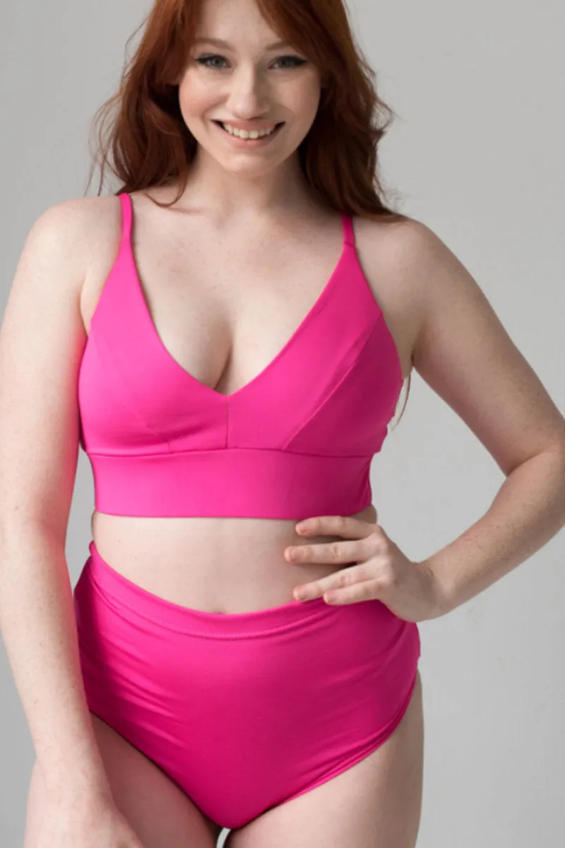 Lena Basic Top in Neon Pink for Pole Dance 