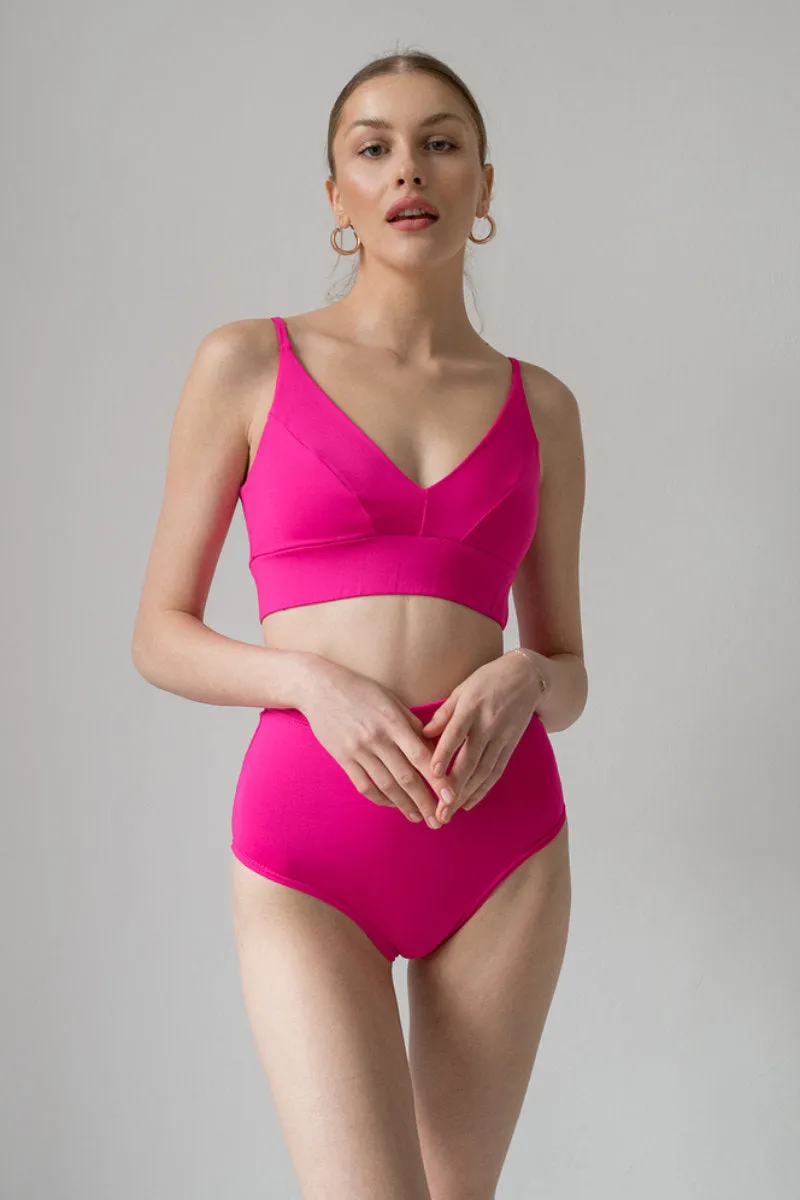 Lena Basic Top in Neon Pink for Pole Dance 