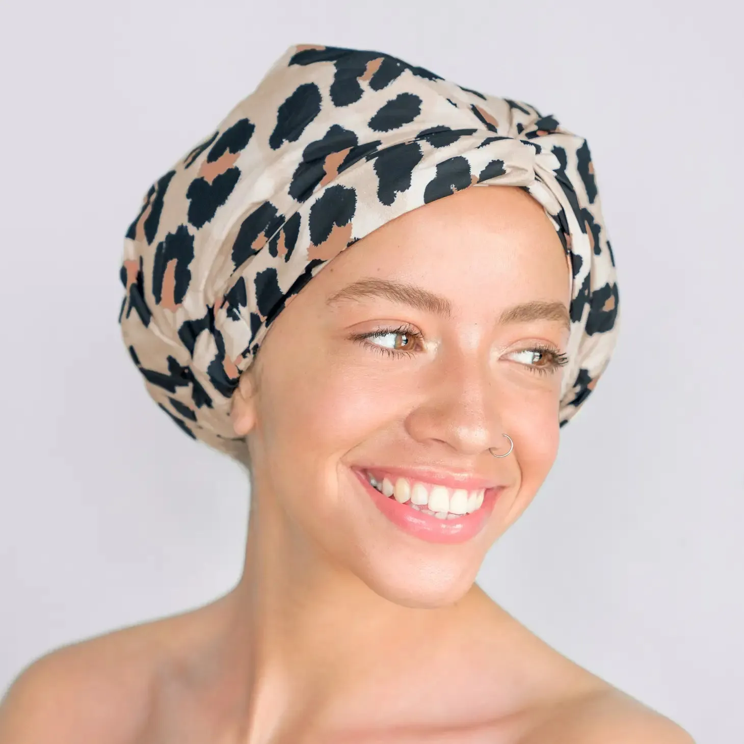 Leopard Print Shower Cap by Chan