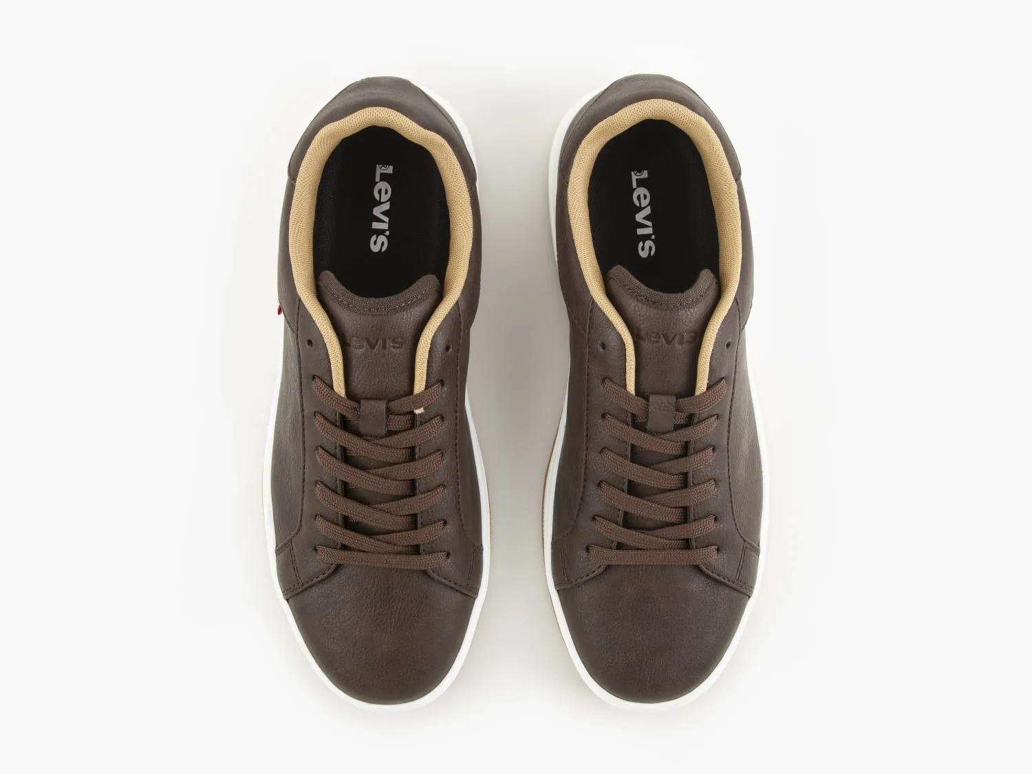 Levi's Piper Lace Sneaker Trainers Full Dark Brown