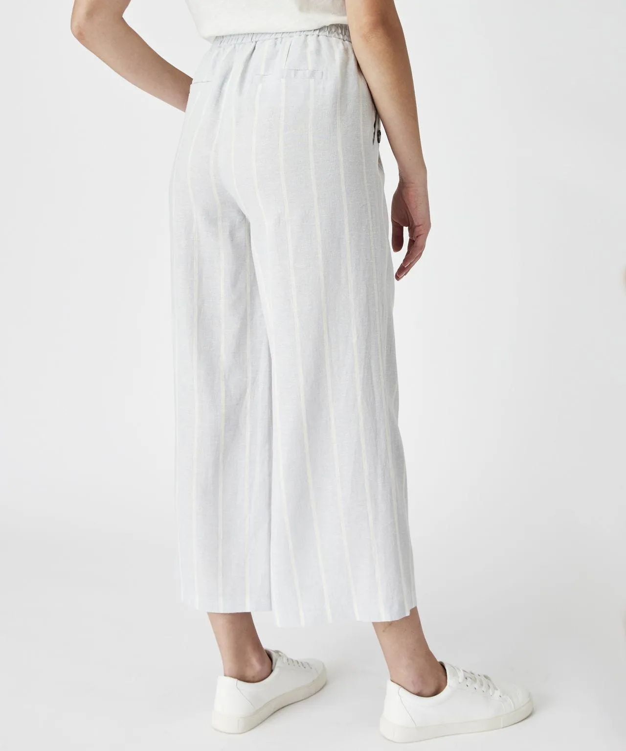 Crop Linen Rich Trousers