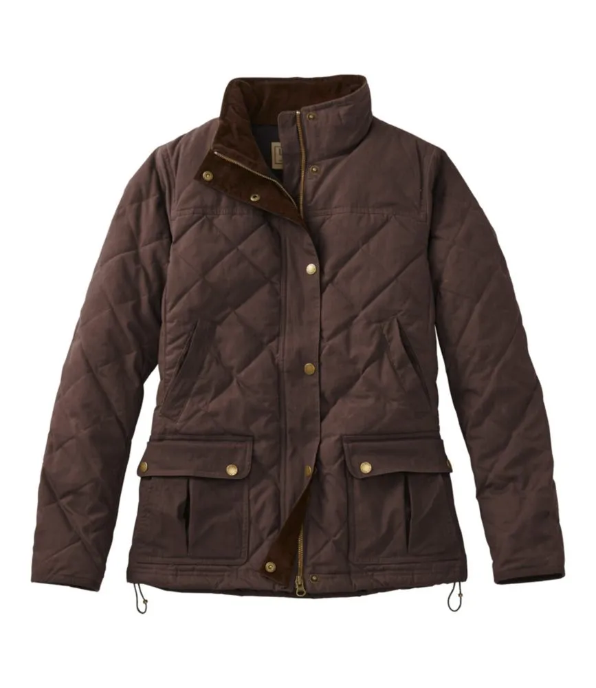 L.L.Bean Upcountry Waxed-Cotton Down Jacket for Women