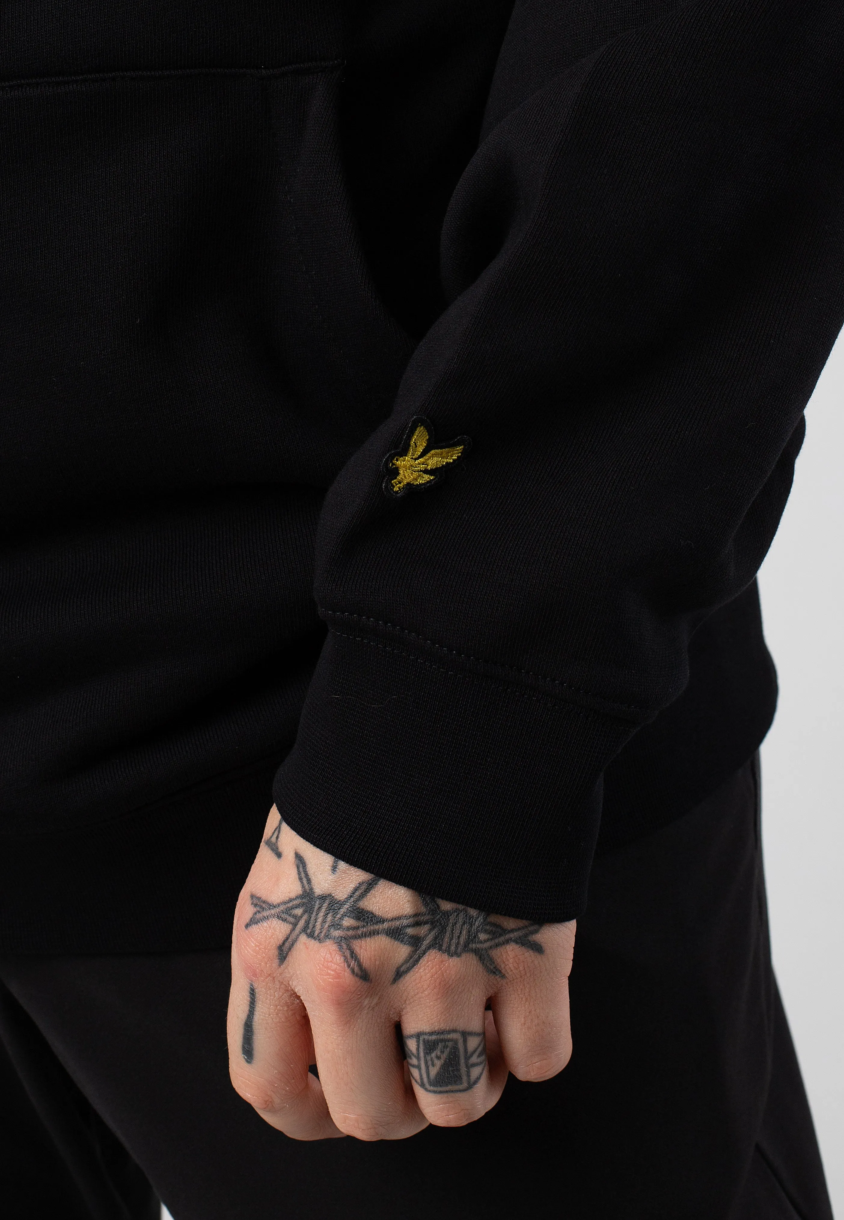 Lyle & Scott Embroidered Black White Hoodie