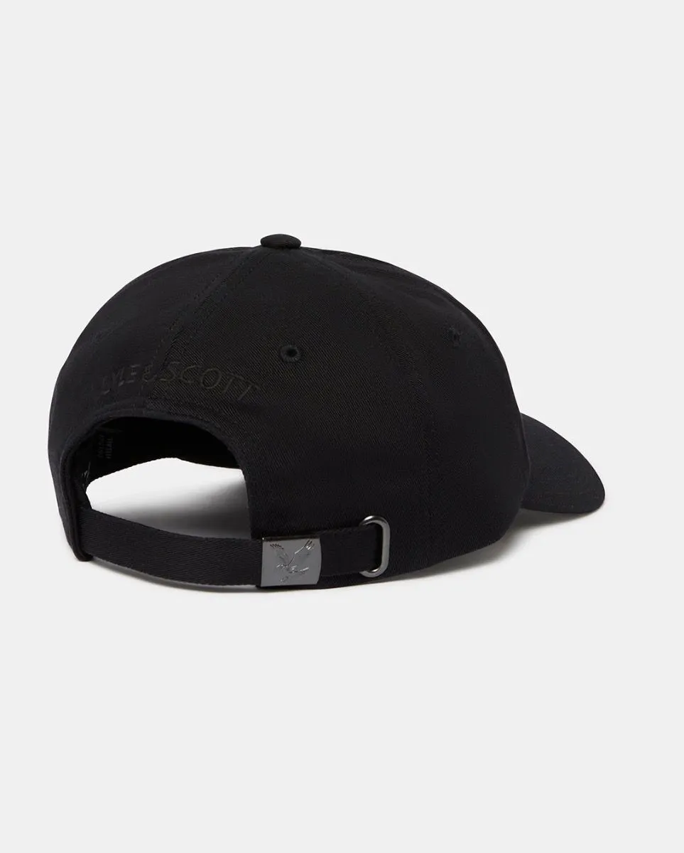 Lyle and Scott Cotton Baseball Cap Jet Black