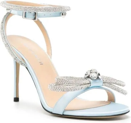 MACH & MACH Crystal-Embellished Sandals Blue