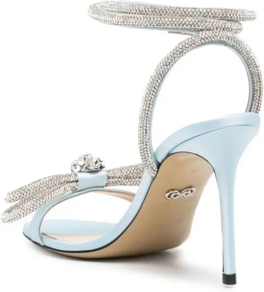 MACH & MACH Crystal-Embellished Sandals Blue