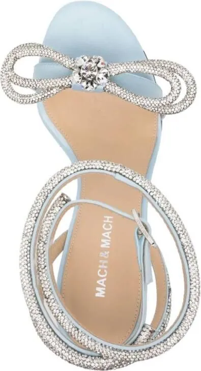 MACH & MACH Crystal-Embellished Sandals Blue