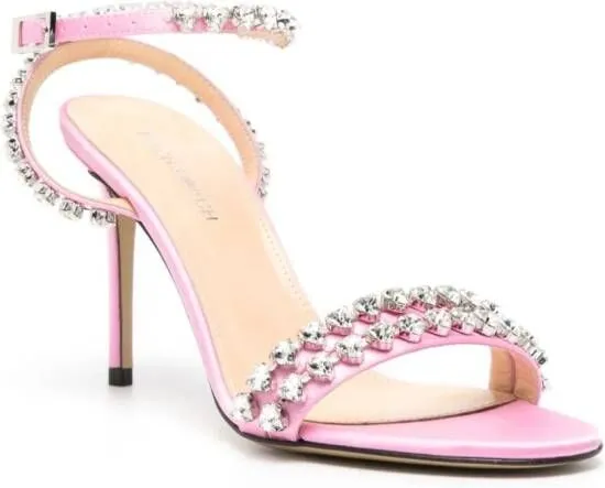 MACH & MACH Crystal-Embellished Sandals Pink