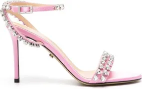 MACH & MACH Crystal-Embellished Sandals Pink