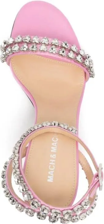 MACH & MACH Crystal-Embellished Sandals Pink