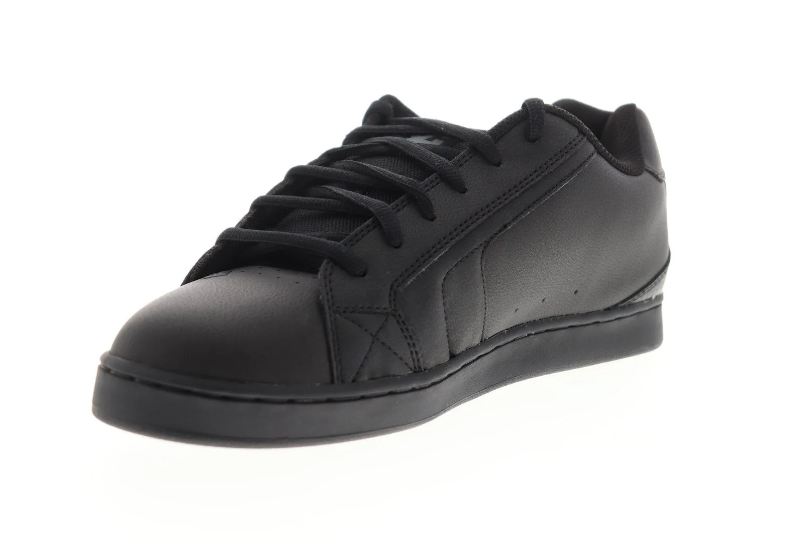 Mens Black Leather Skate Sneakers Shoes - DC Net SE 302297