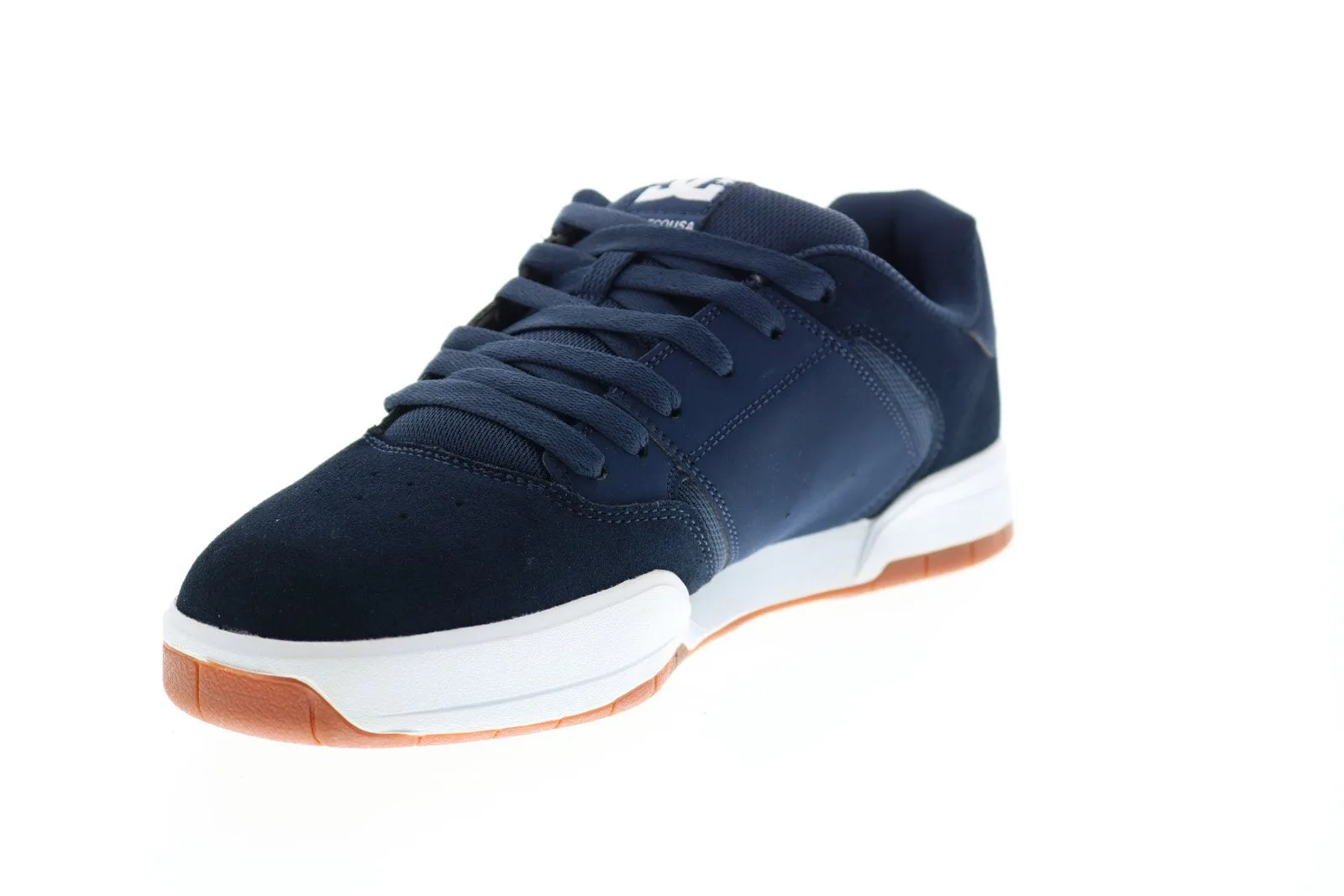 Men's Blue Suede Lace Up Skate Sneakers Shoes - DC Central ADYS100551