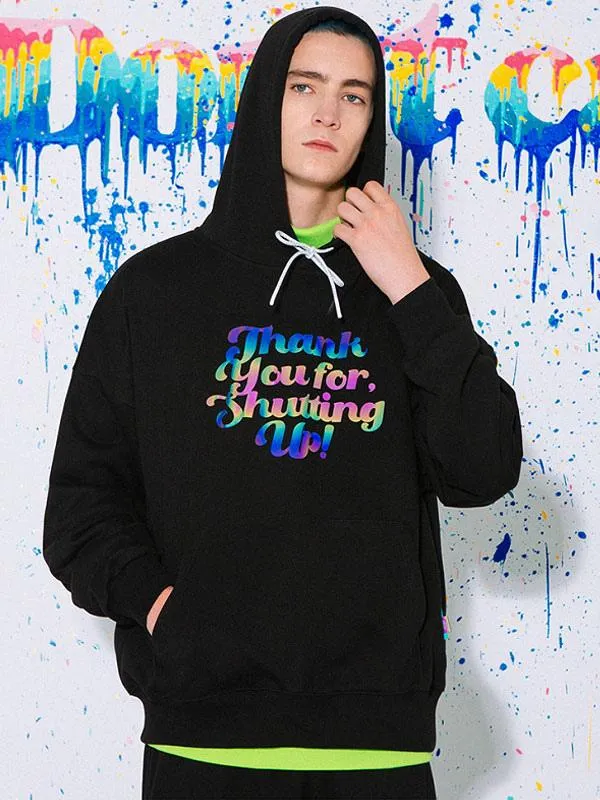 Men's Printed Polyester Sweatshirt with Long Sleeves - Fashionable Hoodie