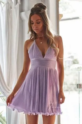 Mindy Dress Lilac - Shop Now