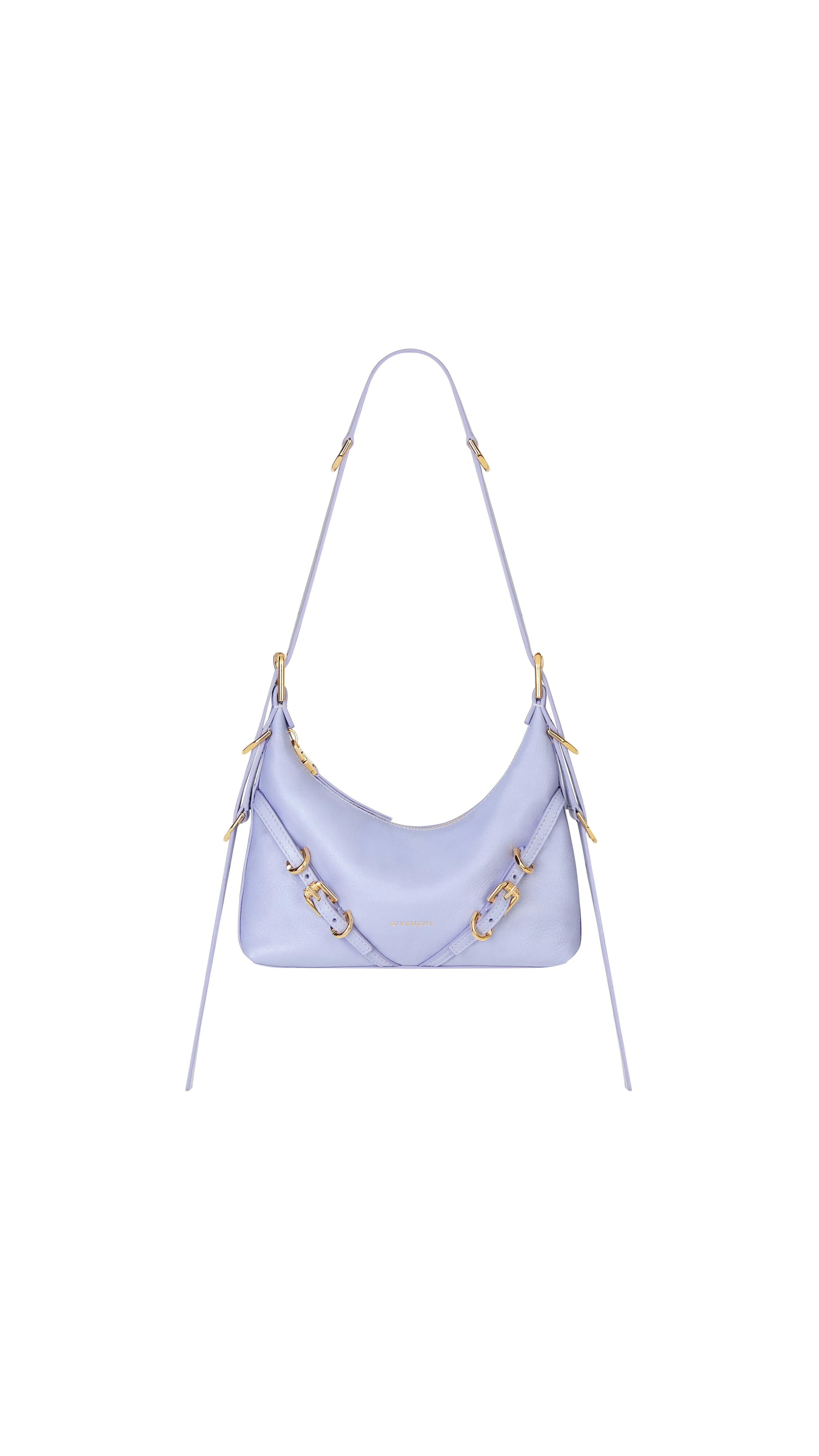 Lavender Mini Voyou Bag In Leather