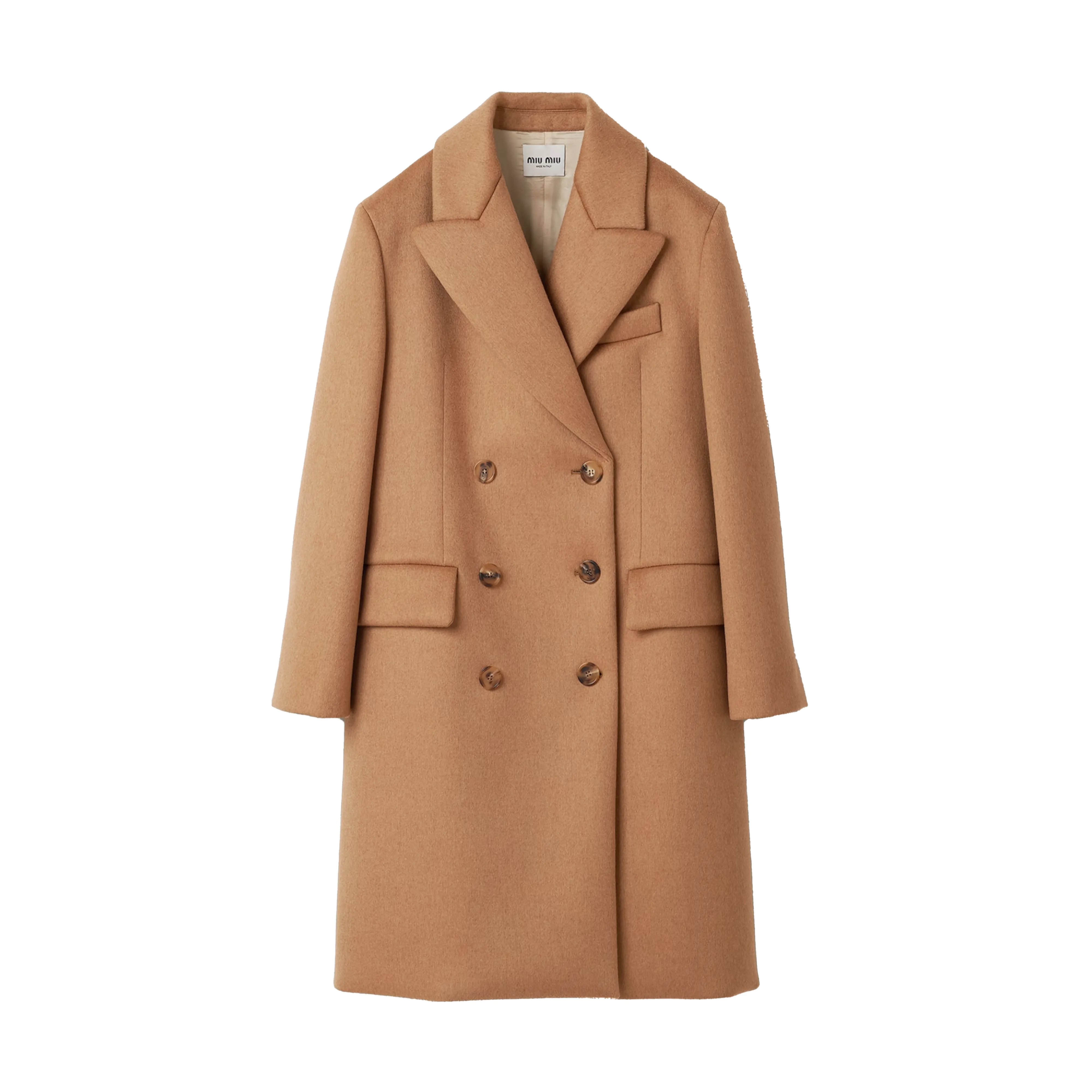 Miu Miu Camel Padded Coat F0040 Camel 