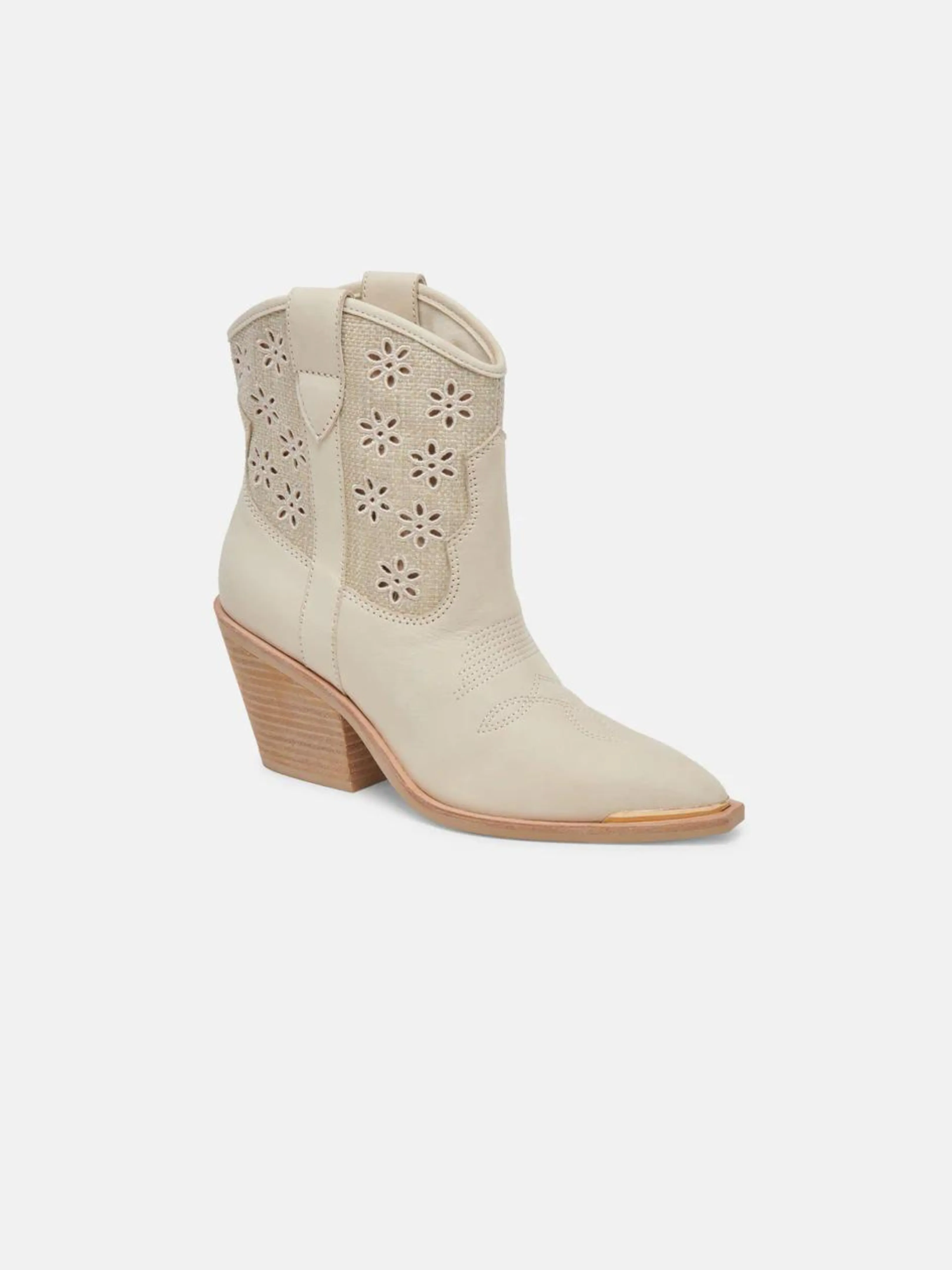 Nashe Eyelet Booties with Floral Design