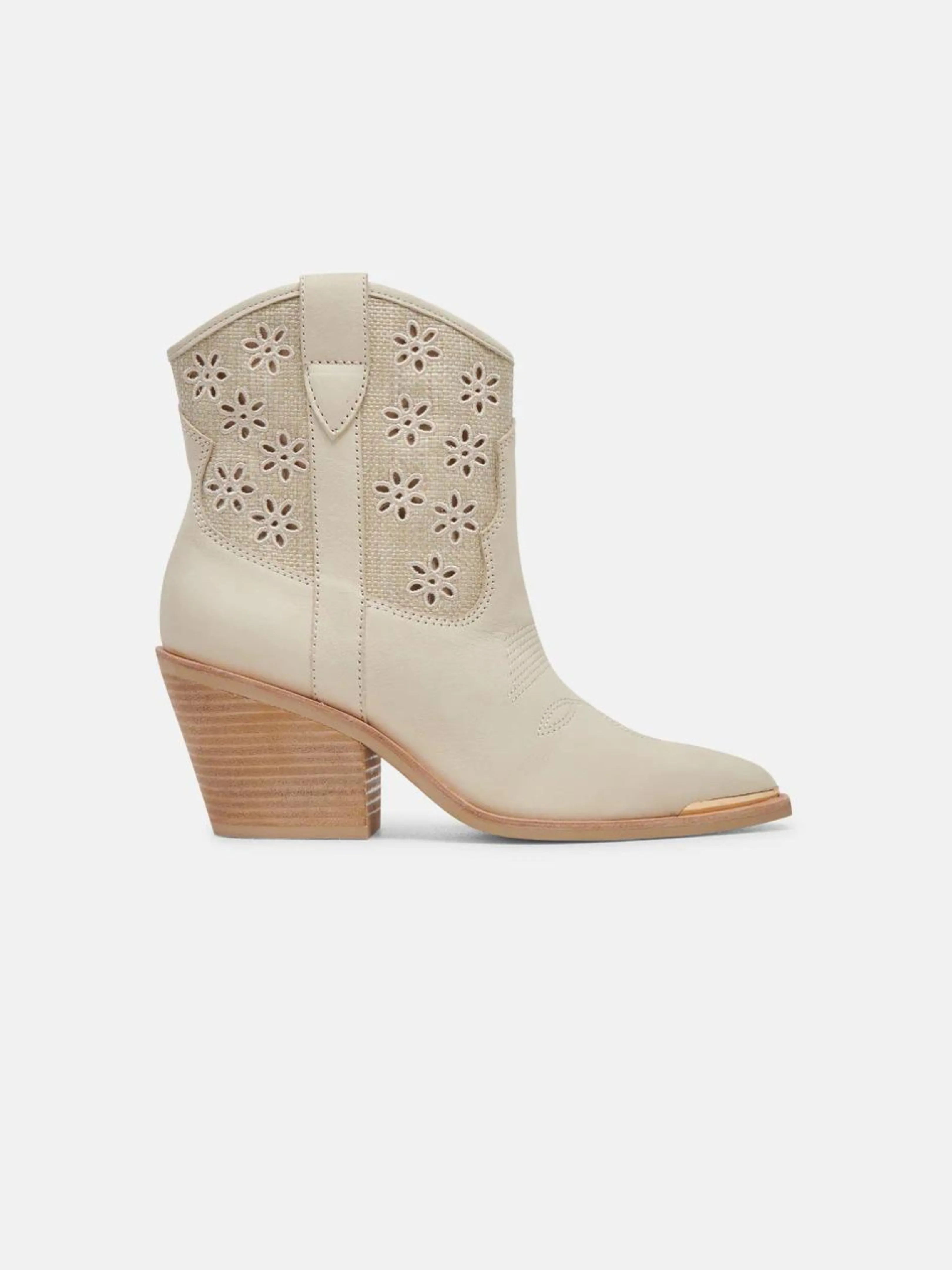 Nashe Eyelet Booties with Floral Design