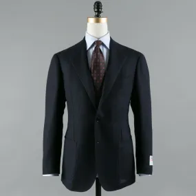 Navy Blue Balloon Wool Sport Coat