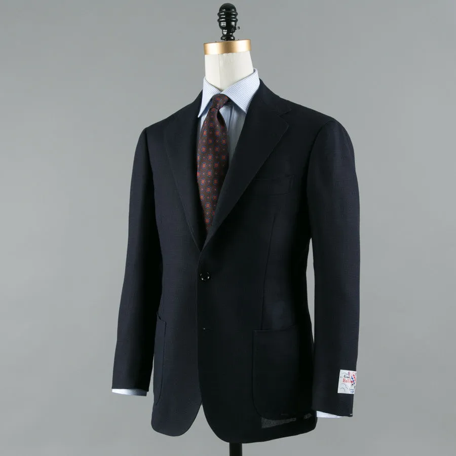 Navy Blue Balloon Wool Sport Coat